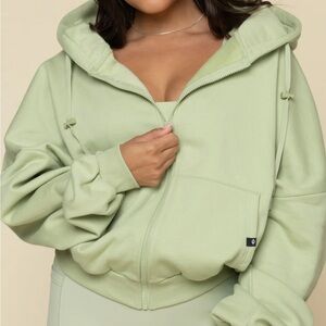SOLD Popflex Zip Cloud Hoodie Jacket - Pistachio M/L